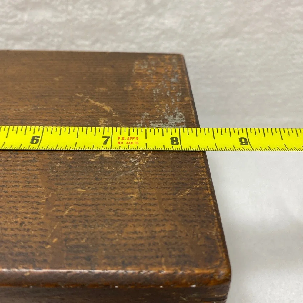 VTG Weis Oak Wooden Recipe‎ Card Catalog Box Dovetail Assembly Made in USA
